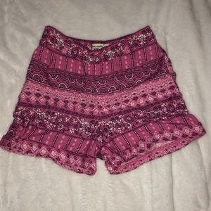 abercombie kids loose fitting pink shorts